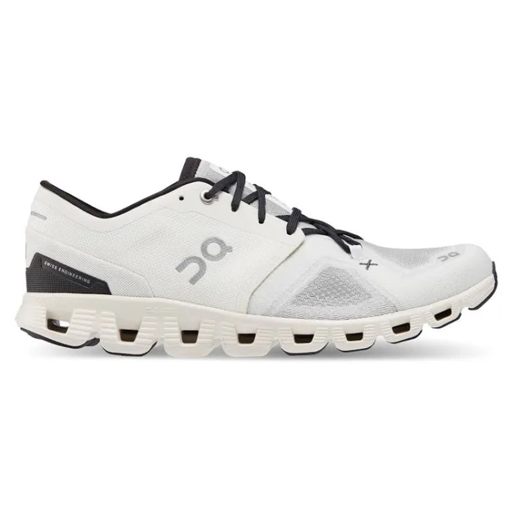 On Men's Cloud X 3 shoes in Ivory/Black, size 14